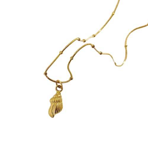 18K Gold Plated Coastal Conch Necklace