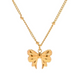 18K Gold Plated Mini Bow Tie Necklace