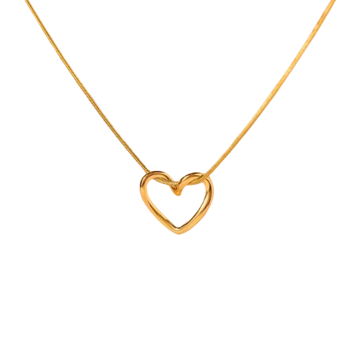 18K Gold Plated Ophelia Heart Necklace