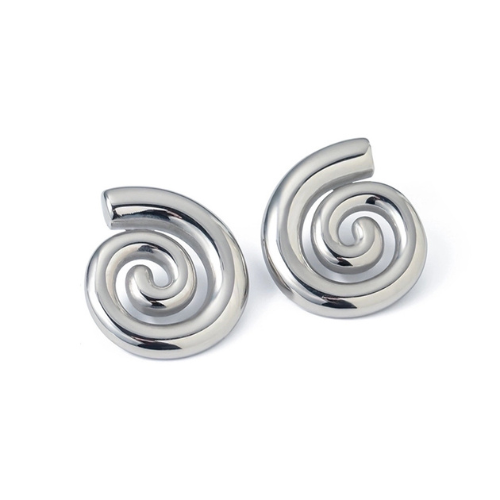 18K Gold Plated Spiral Shell Earrings