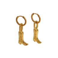 18K Gold Plated Boots Drop Earrings