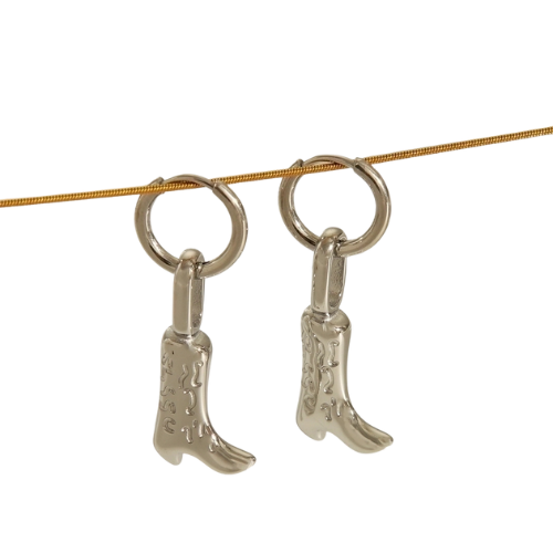 18K Gold Plated Boots Drop Earrings