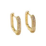 18K Gold Plated Calista Hoop Earrings