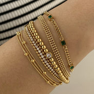 Geometric Gold Plated Casual Bracelet - My Store