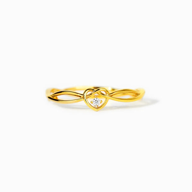 Amara Sterling Silver Heart Shape Ring