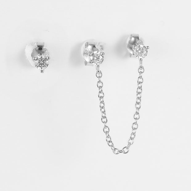 Charlotte Sterling Silver Zircon Earrings