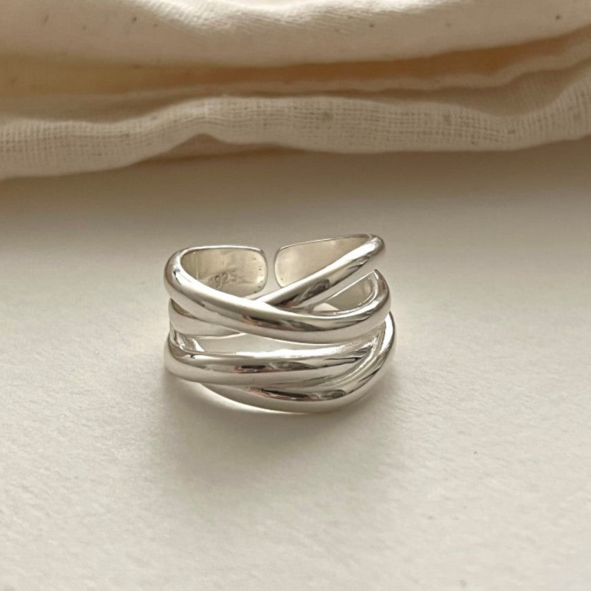 Sterling Silver Adjustable Open Ring - My Store