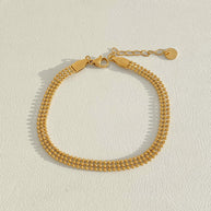 Geometric Gold Plated Casual Bracelet - My Store