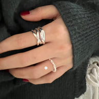 Sterling Silver Adjustable Open Ring - My Store