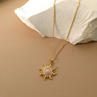 Gold Sun Necklace - My Store