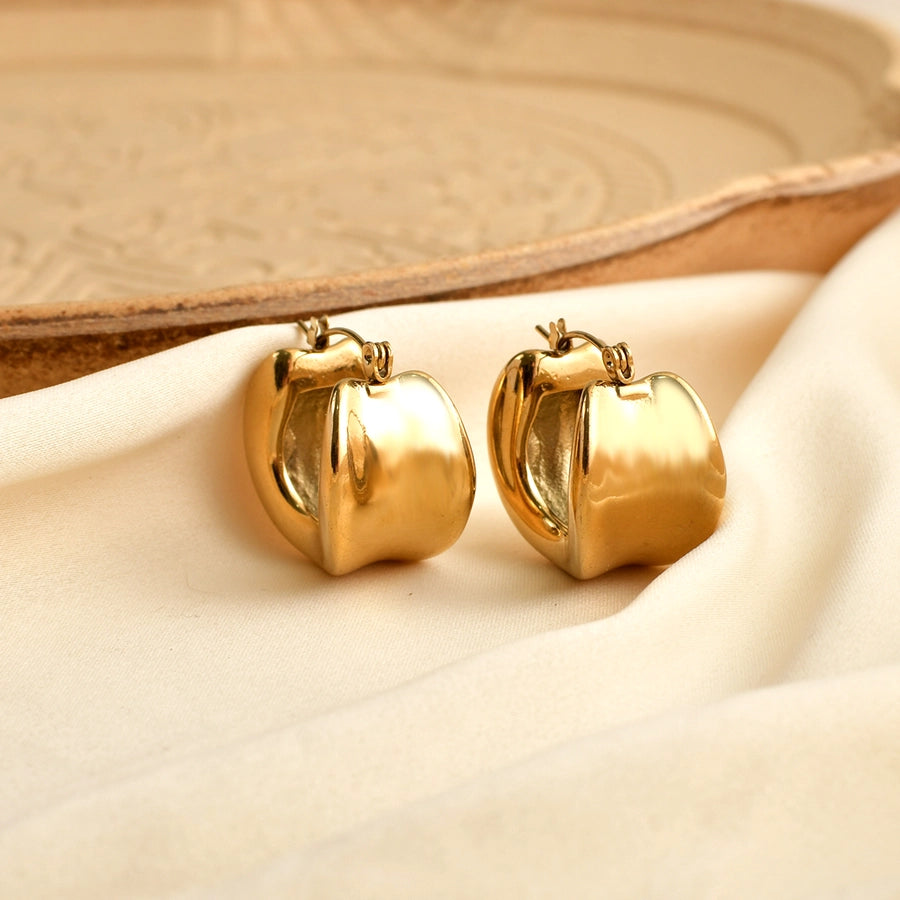 Gold Geometric Stud Earrings - My Store