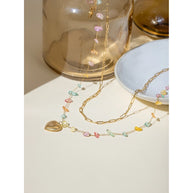 Golden Heartbeat Double Layer Necklace - My Store