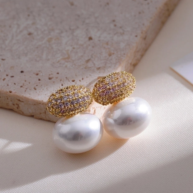 Lila Pearl Earrings