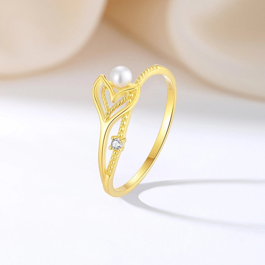 Sterling Silver Gold Mermaid Tail Ring