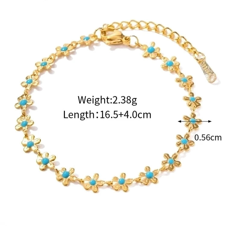 Golden Bloom – Flower Bracelet & Necklace Set - My Store