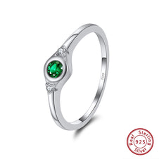 Sterling Silver Emerald Ring - My Store