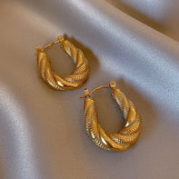 Classic Twist Gold Ear Studs - My Store