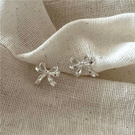 Sterling Silver Mini Bow Knot Ear Studs - My Store