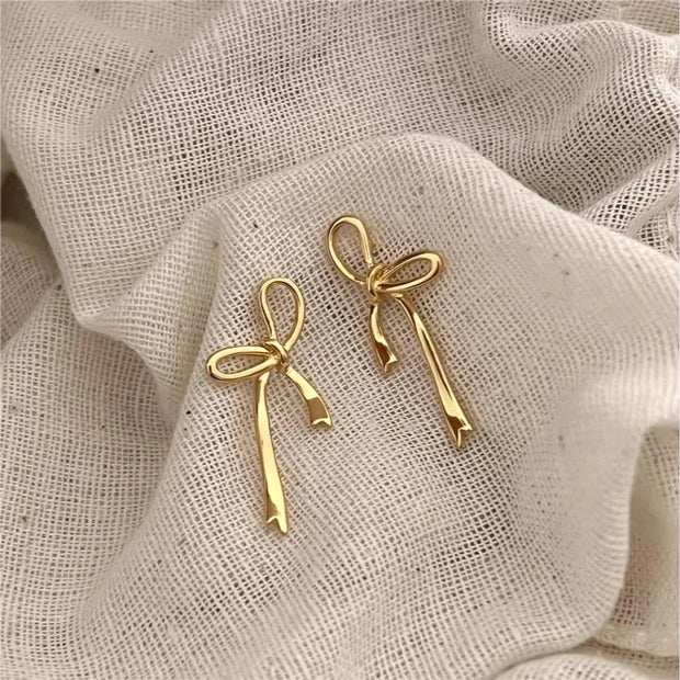 Sterling Silver Bow Knot Ear Studs - My Store