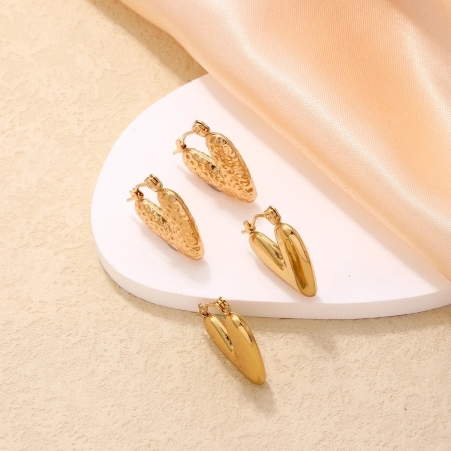 Vintage Gold Heart-Shaped Ear Clips - My Store