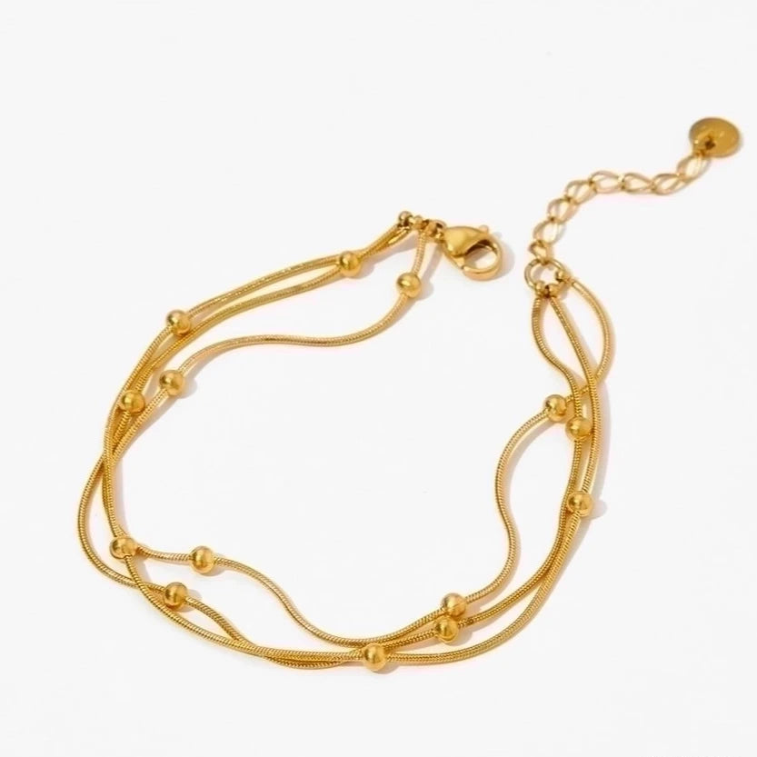 Geometric Gold Plated Casual Bracelet - My Store