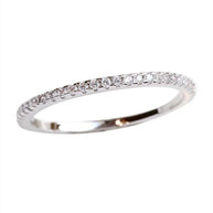 Rhinestone Titanium Steel Ring - My Store