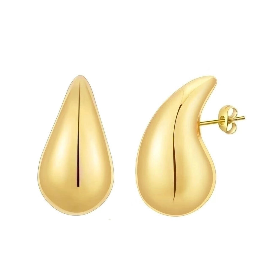 Water Droplet Gold Plated Ear Studs - My Store