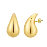 Water Droplet Gold Plated Ear Studs - My Store