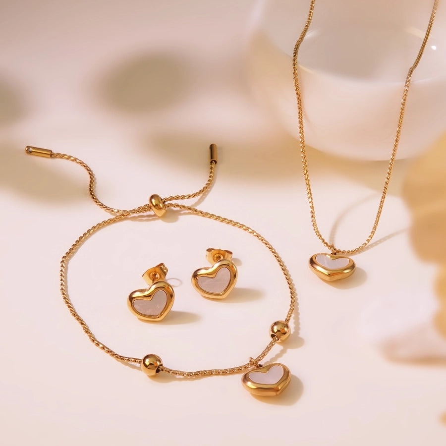 Gold Heart Jewelry Set - My Store