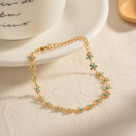 Golden Bloom – Flower Bracelet & Necklace Set - My Store