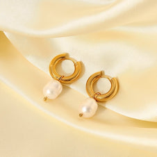 Mini Pearl Hoops - My Store