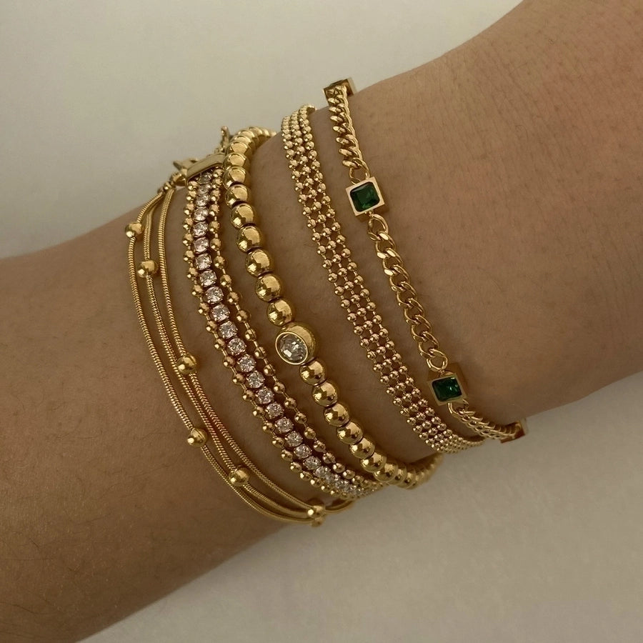 Geometric Gold Plated Casual Bracelet - My Store