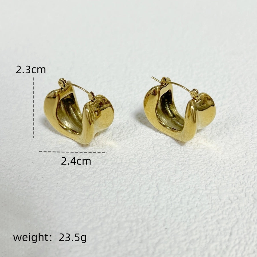 Gold Geometric Stud Earrings - My Store