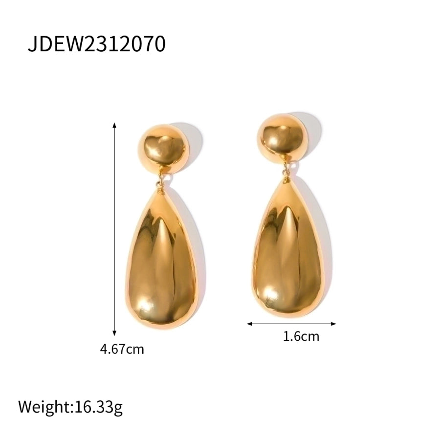 Gold Water Droplet Earrings - My Store