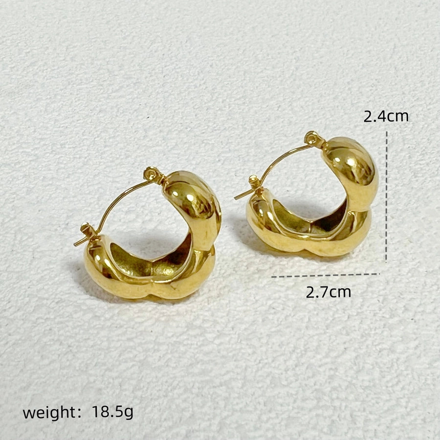 Gold Geometric Stud Earrings - My Store