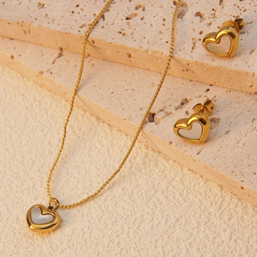 Gold Heart Jewelry Set - My Store