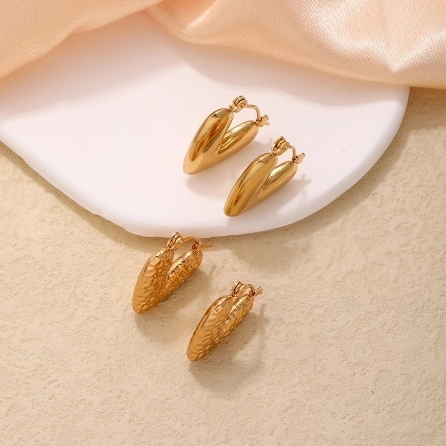 Vintage Gold Heart-Shaped Ear Clips - My Store