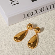 Gold Water Droplet Earrings - My Store