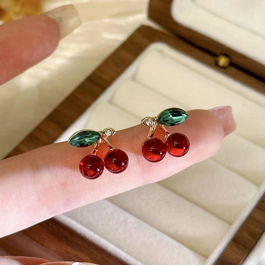 Sweet Cherry Ear Studs