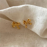 Sterling Silver Mini Bow Knot Ear Studs - My Store