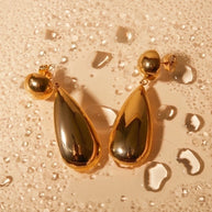 Gold Water Droplet Earrings - My Store