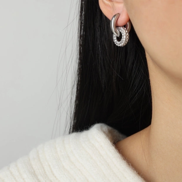 Mini Diamond Hoop Earrings - My Store