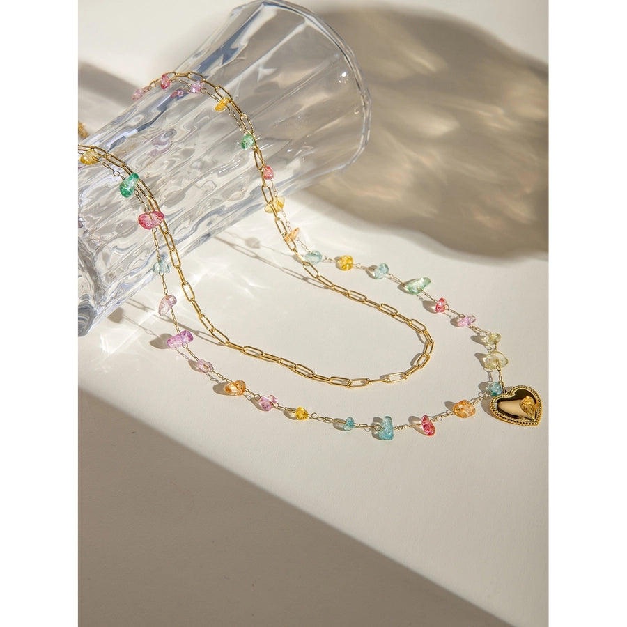 Golden Heartbeat Double Layer Necklace - My Store