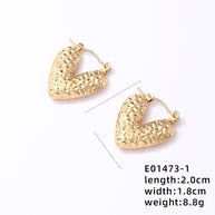 Vintage Gold Heart-Shaped Ear Clips - My Store